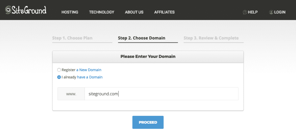 siteground signup 2