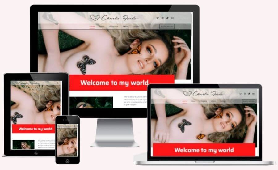Charlie Forde Porn Star Website Design